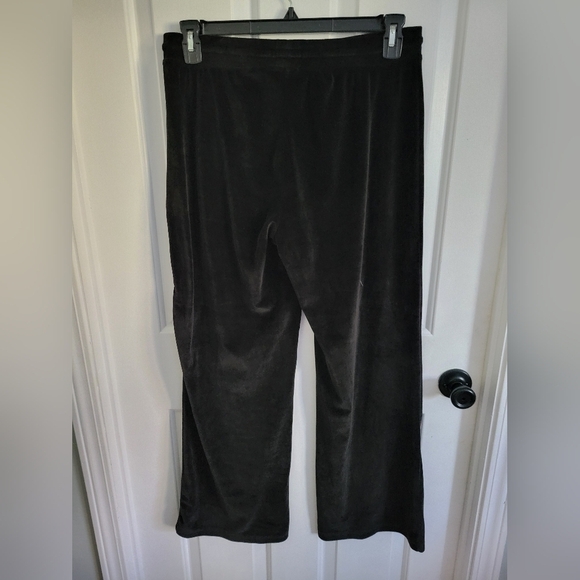 Chicago Bulls Velour Track Pants Womens XLarge Velvet Logo Straight Leg Stretch - Picture 3 of 4